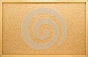 Empty memo board in closeup