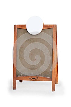 Empty menu board stand sign
