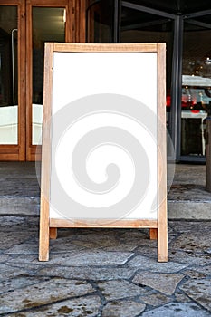 Restaurant menu board with no text