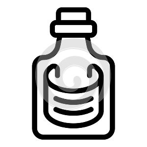 Empty message bottle icon outline vector. Water note