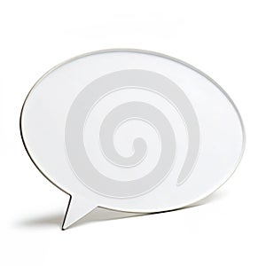 Empty message isolated on white background