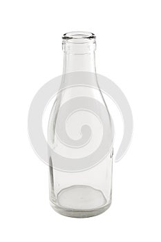 Empty Milk bottle isolated with clipping path