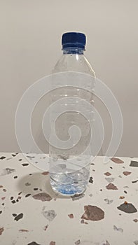 An empty mineral water bottles