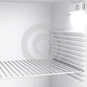 Empty minibar refrigerator inside