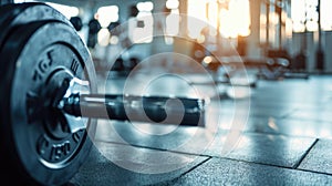 empty modern gym background interior with various equipment