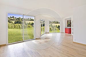 Empty modern house interior