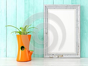 Empty modern style frame, 3D render