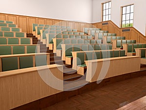 Empty modern style of lecturing of the University