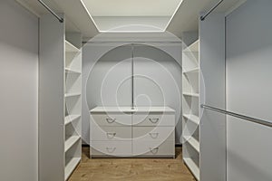 Empty modern wardrobe