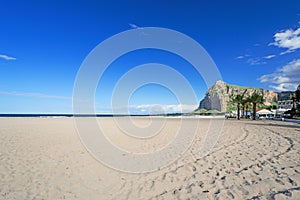 Empty Mondello beach photo