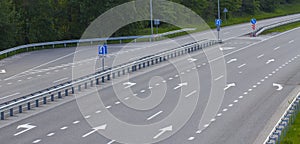 Empty motorway view from above