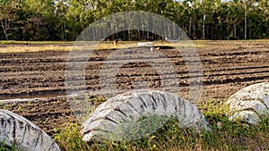 Empty Muddy Bike Racing Track