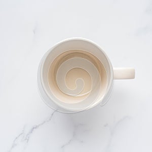 Empty Mug on Marble Background