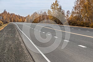 multilane highway in the fall