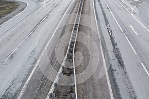 Empty multilane highway