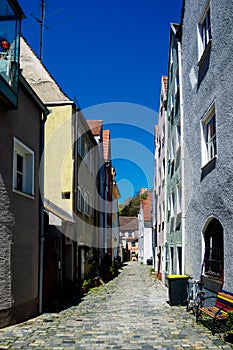 Empty narrow European street