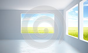 Empty new office room