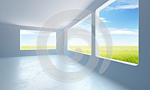 Empty new office room