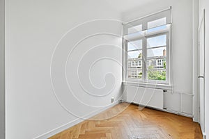 empty new room with window