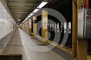 Empty New York City Subway Station