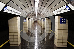 Empty New York Subway Station
