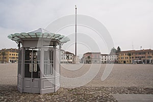 Empty newsstand