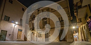 Empty night streets of medieval town