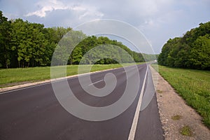 Empty non-urban road