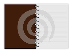 Empty notepad (notebook) isolated