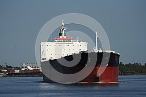 Empty oil tanker