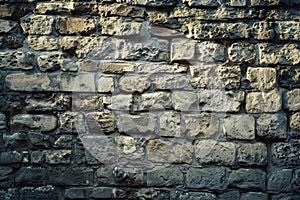 empty old brick wall background with copy space deteriorating old brick wall