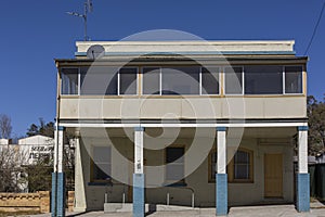 empty old fashion 2-story building in rural NSW Australia