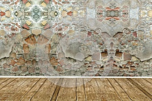 Empty old grungy room