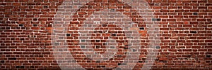 Empty old red brick wall background