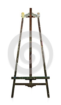 Empty old wooden easel