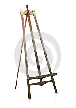 Empty old wooden easel