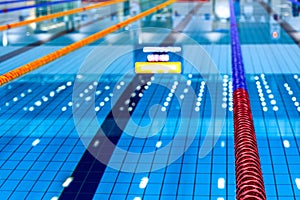 Empty Olympic swimming pool