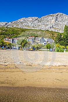 Empty Omis Beach - Dalmatia, Croatia