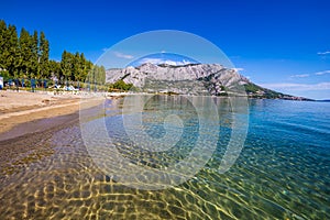 Empty Omis Beach - Dalmatia, Croatia