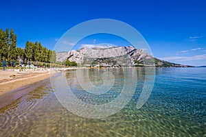 Empty Omis Beach - Dalmatia, Croatia