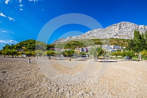 Empty Omis Beach - Dalmatia, Croatia