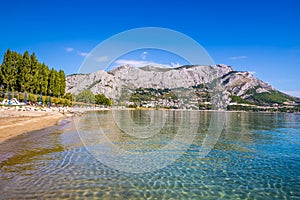 Empty Omis Beach - Dalmatia, Croatia