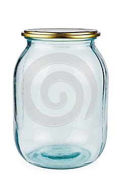 Empty one liter glass jars and tin lid