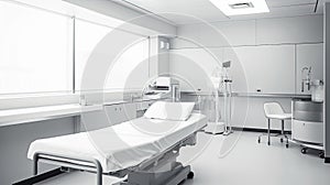 Empty operating room in the hospital. hospital, post-operative room in a medical institution or clinic.