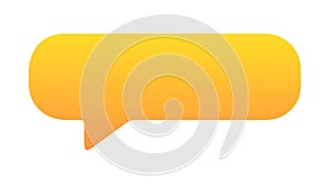 Empty Orange Speech Bubble Icon for Chat, Communication Dialogue, vector design Generative AI