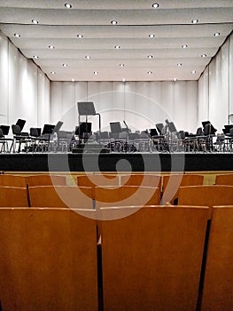 Empty orchestra stage