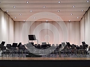 Empty orchestra stage