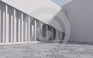 Empty outdoor ground background, 3d rendering