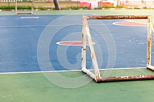 Empty outdoor public outdoor futsal court