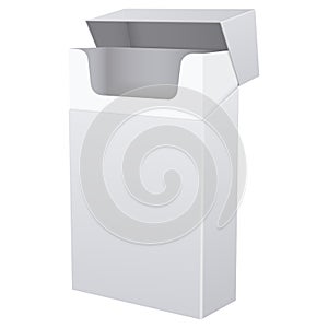Empty pack of cigarettes. Blank white mock up